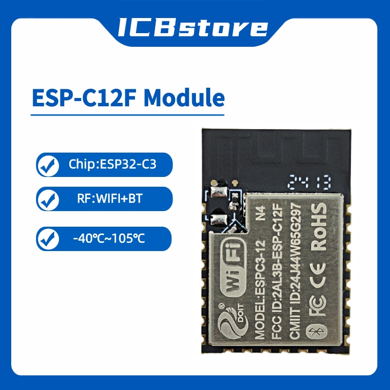 Esp32 C3 - Modul Seri ESP32-C3 ESP-C12F Modul Bluetooth