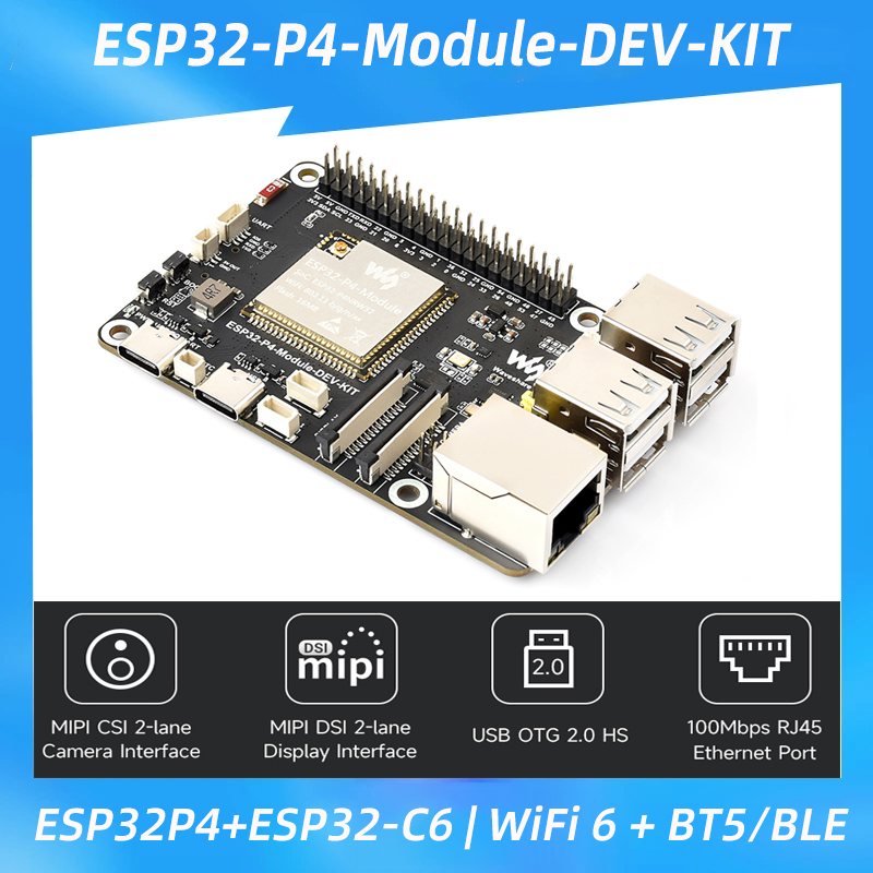 Esp32 P4 - Papan Pengembangan ESP32-P4 + ESP32-C6, WiFi