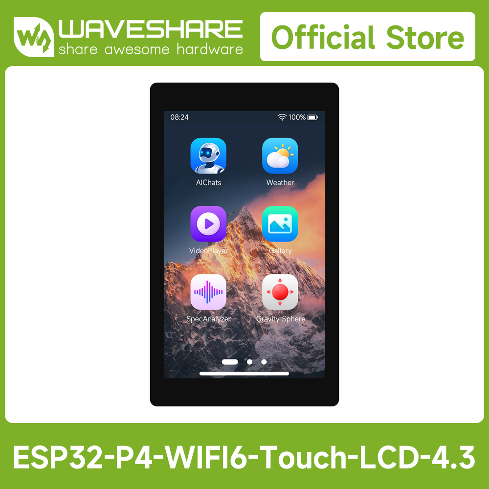 Esp32 P4 - Waveshare ESP32-P4-WIFI6 Papan Pengembangan 4,3 inci,