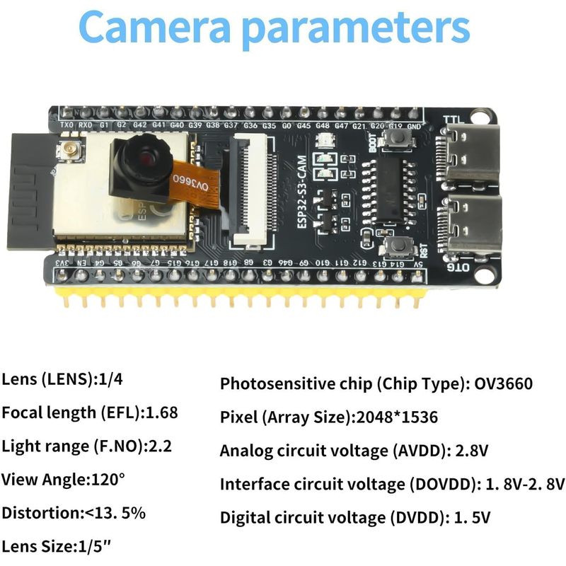 Papan ESP32-S3-CAM dengan Kame - Esp32 Wifi Bluetooth Module ulasan dan harga