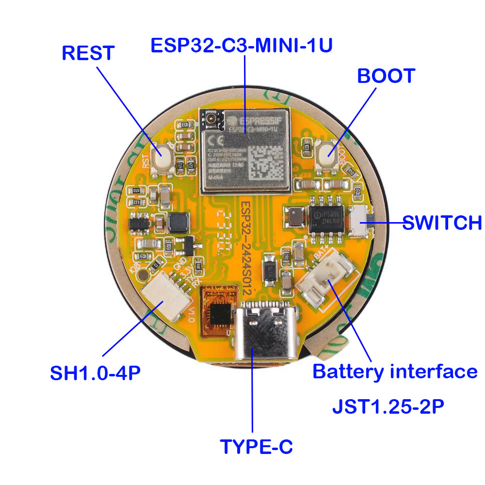 Layar ESP32 1.28 inci ESP32-C3 - Esp32 Wifi Bluetooth Module ulasan dan harga