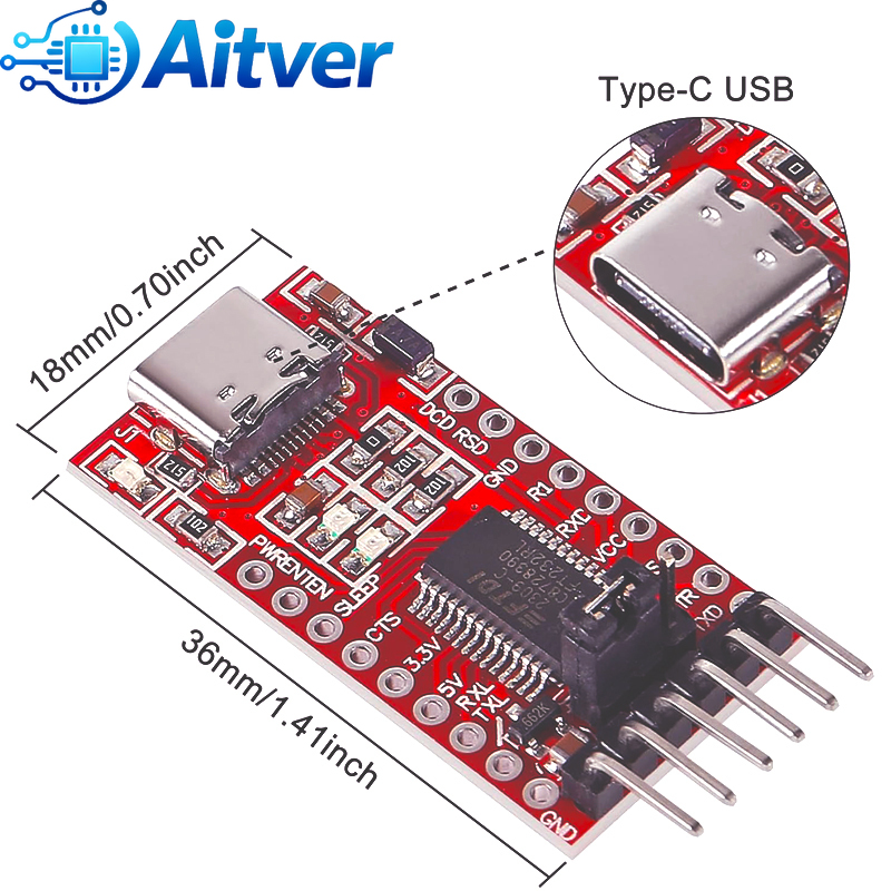 Modul USB ke TTL UART Tipe C F - Esp32 Uart Module ulasan dan harga