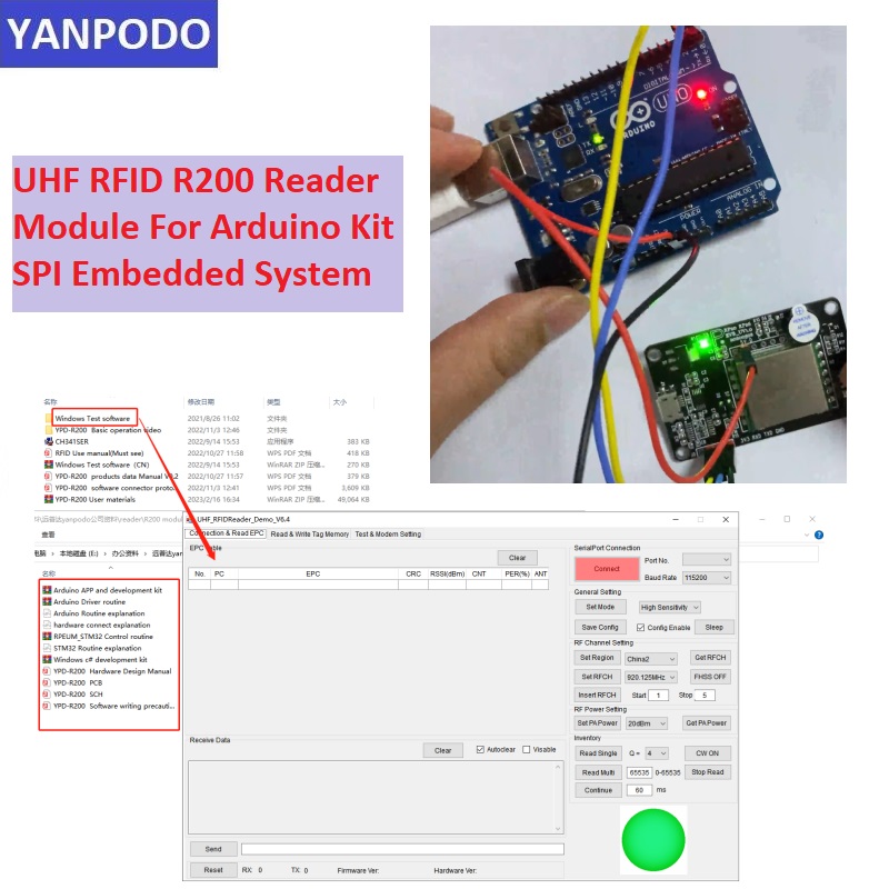 Modul Papan Pembaca RFID UHF C - Esp32 Uart Module ulasan dan harga